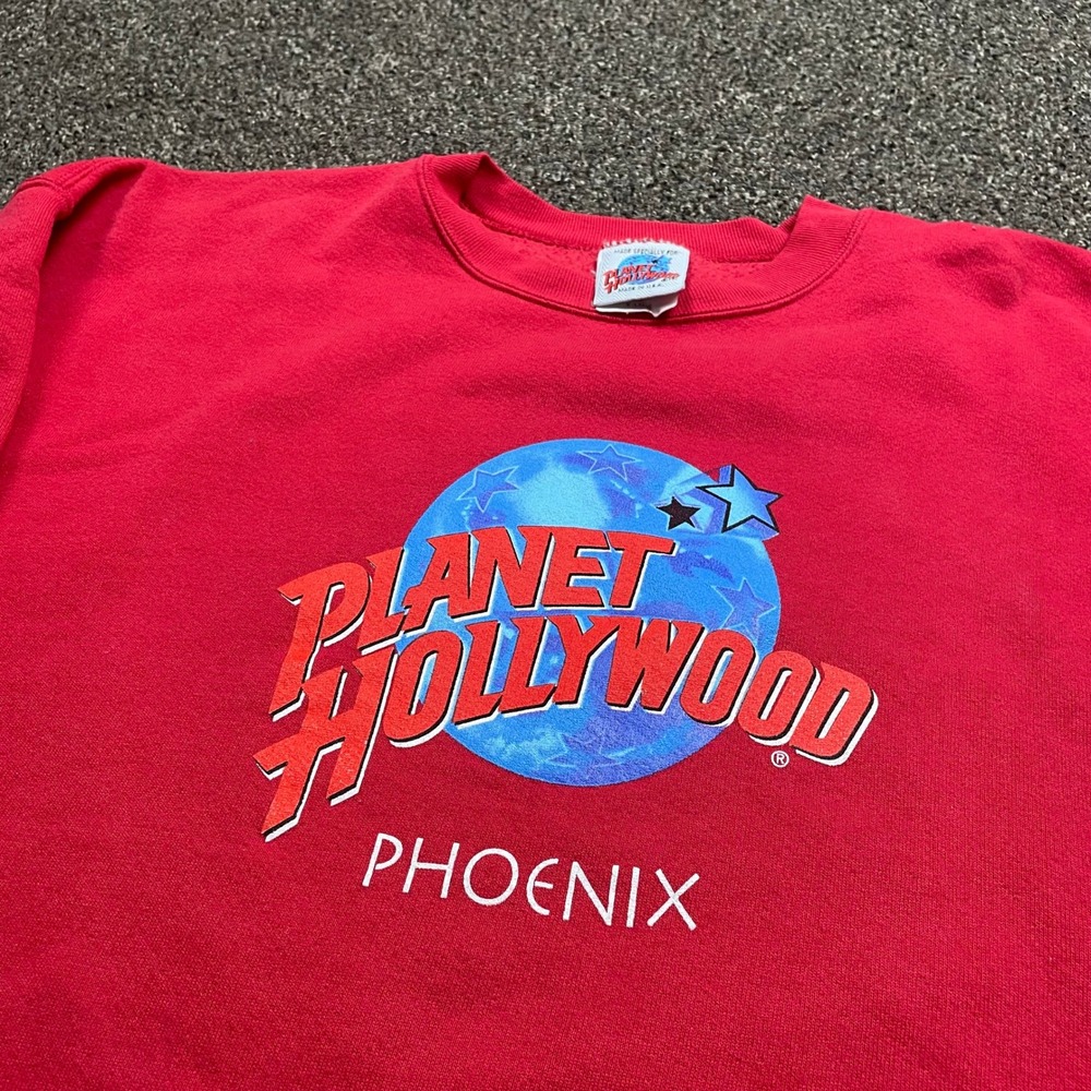Vintage Planet Hollywood Phoenix Sweatshirt Mens XL Red Made in USA Crewneck 90s